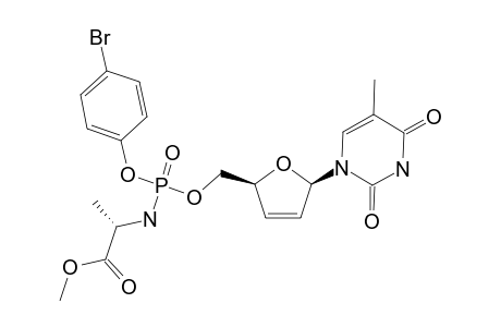 (RP)-5'-O-(3'-DEOXY-2',3'-DIDEHYDROTHYMIDINYL)-O-(4-BROMOPHENYL)-N-[(S)-METHOXYALANYNYL]-PHOSPHORAMIDATE