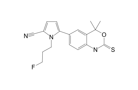 5-(4,4,-DIMETHYL-2-THIOXO-1,4-DIHYDRO-2-H-BENZO-[D]-[1.3]-OXAZIN-6-YL)-1-(2-FLUOROPROPYL)-1-H-PYRROLE-2-CARBONITRILE