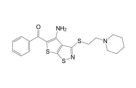 (4-Amino-3-([2-(1-piperidinyl)ethyl]sulfanyl)thieno[3,2-d]isothiazol-5-yl)(phenyl)methanone