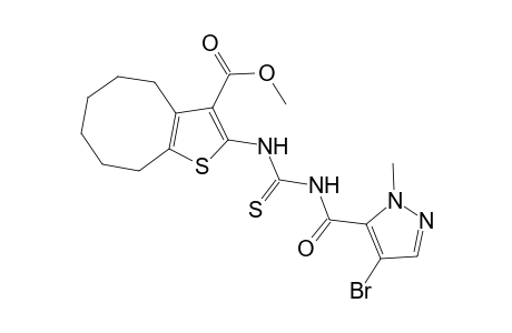 Cycloocta[b]thiophene-3-carboxylic acid, 2-[[[[(4-bromo-1-methyl-1H-pyrazol-5-yl)carbonyl]amino]carbonothioyl]amino]-4,5,6,7,8,9-hexahydro-, methyl ester