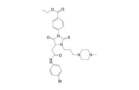 ethyl 4-{4-[2-(4-bromoanilino)-2-oxoethyl]-3-[3-(4-methyl-1-piperazinyl)propyl]-5-oxo-2-thioxo-1-imidazolidinyl}benzoate