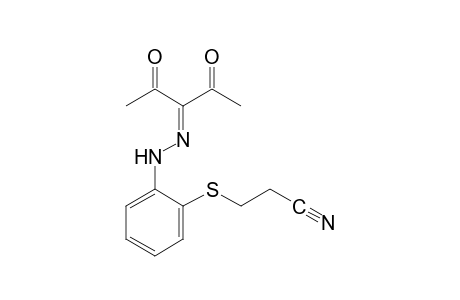 3-[{o-[(1-acetyl-2-oxopropylidene)hydrazino]phenyl}thio}propionitrile