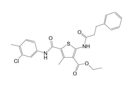 3-thiophenecarboxylic acid, 5-[[(3-chloro-4-methylphenyl)amino]carbonyl]-4-methyl-2-[(1-oxo-3-phenylpropyl)amino]-, ethyl ester
