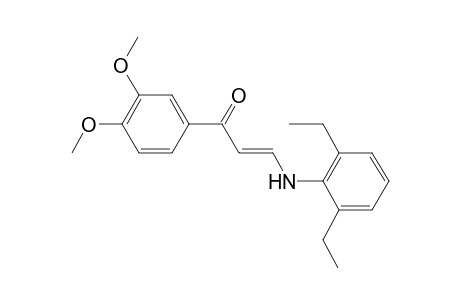 3-(2,6-Diethylanilino)-1-(3,4-dimethoxyphenyl)-2-propen-1-one
