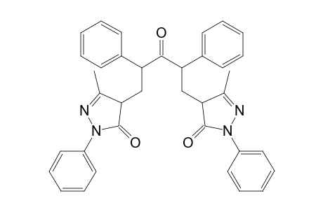 4,4'-(3-Oxo-2,4-diphenylpentane-1,5-diyl)bis(3-methyl-1-phenyl-1H-pyrazol-5(4H)-one)