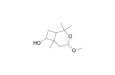 2,2,6-Trimethyl-4-methoxy-3-oxabicyclo(4.2.0)octan-8-ol