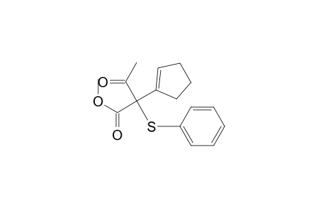 1-Cyclopentene-1-acetic acid, .alpha.-acetyl-.alpha.-(phenylthio)-, methyl ester