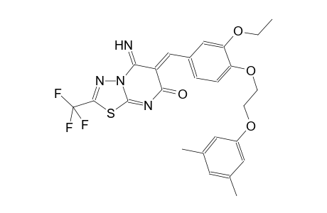 7H-[1,3,4]thiadiazolo[3,2-a]pyrimidin-7-one, 6-[[4-[2-(3,5-dimethylphenoxy)ethoxy]-3-ethoxyphenyl]methylene]-5,6-dihydro-5-imino-2-(trifluoromethyl)-, (6Z)-