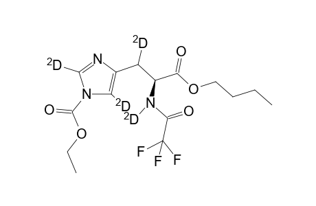 (.alpha.)N-trifluoroacetyl-(im)N-ethoxycarbonyl-L-(tetradeuterio)histidine-butyl ester