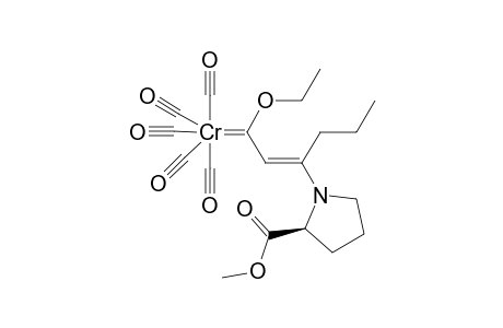 Pentacarbonyl{(2E)-1-ethoxy-3-[(2'S)-(2'-methoxycarbonyl)pyrrolidin-1'-yl]-2-hexen-1-ylidene}chromoum