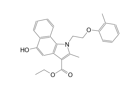 1H-benz[g]indole-3-carboxylic acid, 5-hydroxy-2-methyl-1-[2-(2-methylphenoxy)ethyl]-, ethyl ester