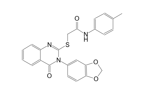 acetamide, 2-[[3-(1,3-benzodioxol-5-yl)-3,4-dihydro-4-oxo-2-quinazolinyl]thio]-N-(4-methylphenyl)-