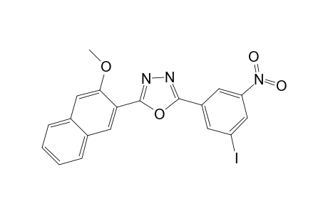 2-(3-iodanyl-5-nitro-phenyl)-5-(3-methoxynaphthalen-2-yl)-1,3,4-oxadiazole