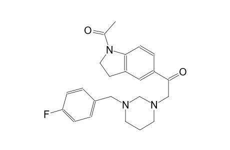ethanone, 1-(1-acetyl-2,3-dihydro-1H-indol-5-yl)-2-(3-[(4-fluorophenyl)methyl]tetrahydro-1(2H)-pyrimidinyl)-