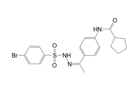 N-(4-{(1Z)-N-[(4-bromophenyl)sulfonyl]ethanehydrazonoyl}phenyl)cyclopentanecarboxamide