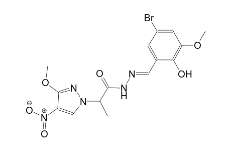 N'-[(E)-(5-bromo-2-hydroxy-3-methoxyphenyl)methylidene]-2-(3-methoxy-4-nitro-1H-pyrazol-1-yl)propanohydrazide