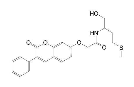 acetamide, N-[(1S)-1-(hydroxymethyl)-3-(methylthio)propyl]-2-[(2-oxo-3-phenyl-2H-1-benzopyran-7-yl)oxy]-