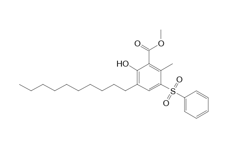 Methyl 3-decyl-2-hydroxy-6-methyl-5-(phenylsulfonyl)benzoate