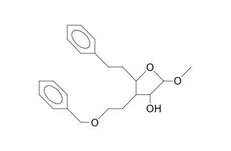 3-Hydroxy-4-(2-benzyloxy-ethyl)-5-(2-phenyl-ethyl)-2-methoxy-tetrahydrofuran