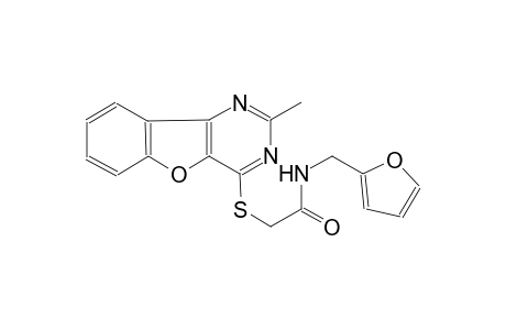 N-(2-furylmethyl)-2-[(2-methyl[1]benzofuro[3,2-d]pyrimidin-4-yl)sulfanyl]acetamide