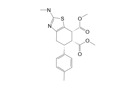 DIMETHYL-(5R*,6R*,7R*)-2-METHYLAMINO-5-(4-METHYLPHENYL)-4,5,6,7-TETRAHYDROBENZOTHIAZOLE-6,7-DICARBOXYLATE