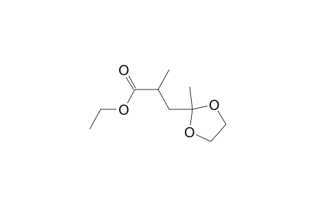 1,3-Dioxolane-2-propanoic acid, .alpha.,2-dimethyl-, ethyl ester