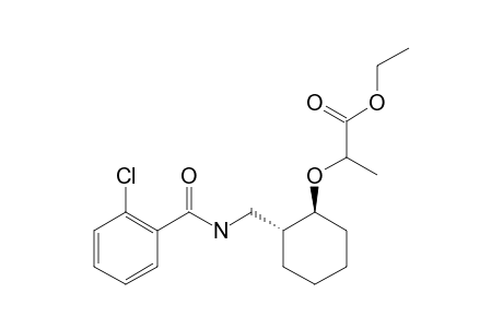 TRANS-2-(1-CARBETHOXYETHOXY)-1-(2-CHLOROBENZOYL)-AMINOMETHYLCYCLOHEXANE