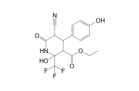 Ethyl 5-cyano-2-hydroxy-6-oxo-4-(4-hydroxyphenyl)-2-(trifluoromethyl)piperidine-3-carboxylate