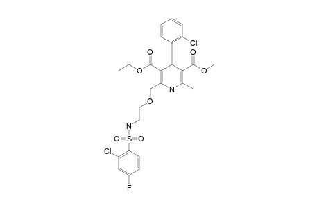 3-ETHYL-5-METHYL-4-(2-CHLOROPHENYL)-2-[[2-(4-FLUOROPHENYLSULFONAMIDO)-ETHOXY]-METHYL]-1,4-DIHYDROPYRIDINE-3,5-DICARBOXYLATE