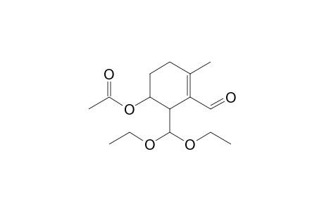 5-Acetoxy-6-(diethoxymethyl)-2-methyl-1-cyclohexenecarbaldehyde