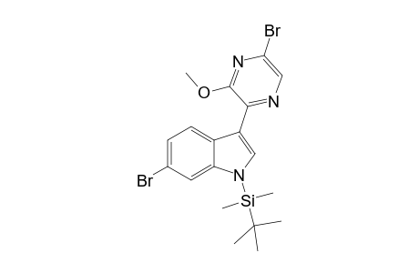 5-Bromo-3-methoxy-2-(N-tert-butyldimethylsilyl)-6-bromoindol-3-yl)pyrazine