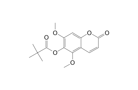 Fraxinol, trimethylacetate