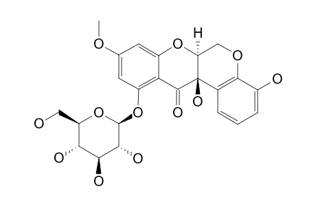 BOERAVINONE-N;10-DEMETHYL-BOERAVINONE-C-11-O-BETA-D-GLUCOPYRANOSIDE