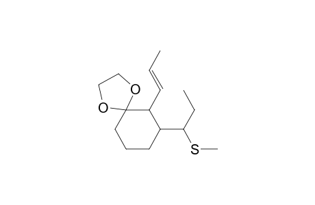 1,4-Dioxaspiro[4.5]decane, 7-[1-(methylthio)propyl]-6-(1-propenyl)-
