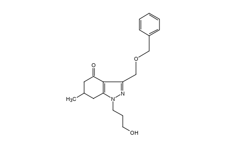3-[(benzyloxy)methyl]-1-(3-hydroxypropyl)-6-methyl-1,5,6,7-tetrahydro-4H-indazol-4-one
