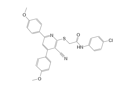 N-(4-chlorophenyl)-2-{[3-cyano-4,6-bis(4-methoxyphenyl)-2-pyridinyl]sulfanyl}acetamide