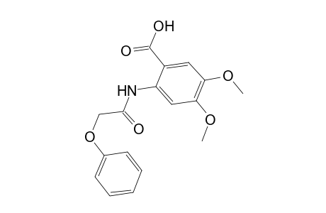 4,5-Dimethoxy-2-(2-phenoxyethanoylamino)benzoic acid