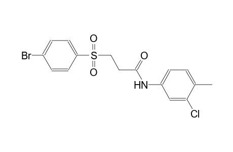 propanamide, 3-[(4-bromophenyl)sulfonyl]-N-(3-chloro-4-methylphenyl)-