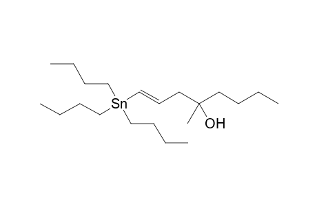 (E)-4-Methyl-1-tributylstannyl-1-octen-4-ol