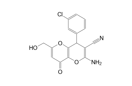 pyrano[3,2-b]pyran-3-carbonitrile, 2-amino-4-(3-chlorophenyl)-4,8-dihydro-6-(hydroxymethyl)-8-oxo-