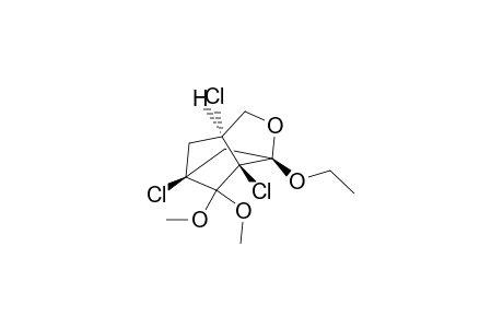 3,5-Methano-2H-cyclopenta[b]furan, 3a,5,6-trichloro-6a-ethoxyhexahydro-4,4-dimethoxy-, (3.alpha.,3a.beta.,5.beta.,6.alpha., 6a.beta.)-(.+-.)-