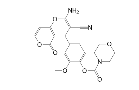 4-morpholinecarboxylic acid, 4-(2-amino-3-cyano-7-methyl-5-oxo-4H,5H-pyrano[4,3-b]pyran-4-yl)-2-methoxyphenyl ester