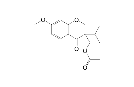 (3-isopropyl-7-methoxy-4-oxo-chroman-3-yl)methyl acetate