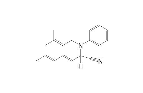 2-[N-(3-Methylbut-2-en-1-yl)benzeneamino)-3E,5E-heptadienenitrile