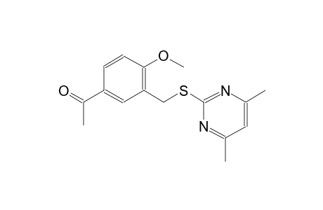 ethanone, 1-[3-[[(4,6-dimethyl-2-pyrimidinyl)thio]methyl]-4-methoxyphenyl]-