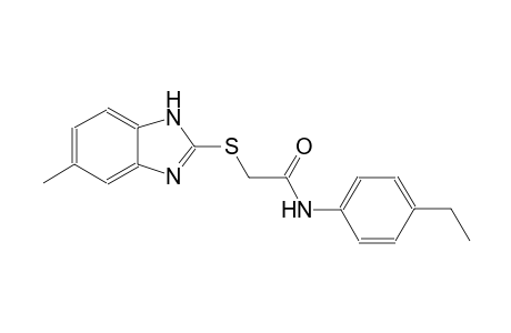 N-(4-ethylphenyl)-2-[(5-methyl-1H-benzimidazol-2-yl)sulfanyl]acetamide