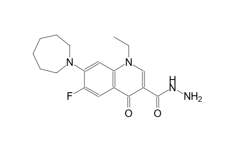 1-ethyl-6-fluoro-7-hexahydro-1H-azepin-1-yl-4-oxo-1,4-dihydro-3-quinolinecarbohydrazide