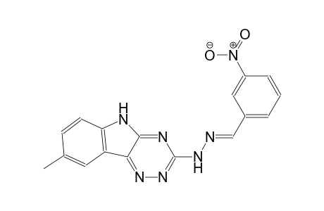 benzaldehyde, 3-nitro-, (8-methyl-5H-[1,2,4]triazino[5,6-b]indol-3-yl)hydrazone