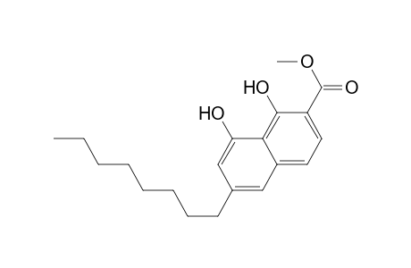 2-carbomethoxy-1,8-dihydroxy-6-n-octylnaphthalene