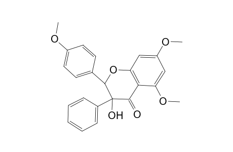 4H-1-Benzopyran-4-one, 2,3-dihydro-3-hydroxy-5,7-dimethoxy-2-(4-methoxyphenyl)-3-phenyl-